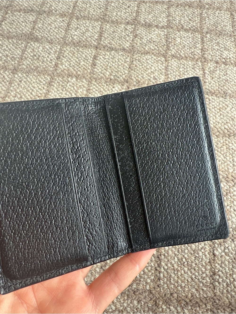 Like New 100% Authentic Men’s Gucci Card Case with Horsebit Black Leather - Picture 6 of 6